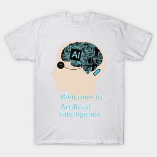 Head of a human with brain and electronic eye T-Shirt